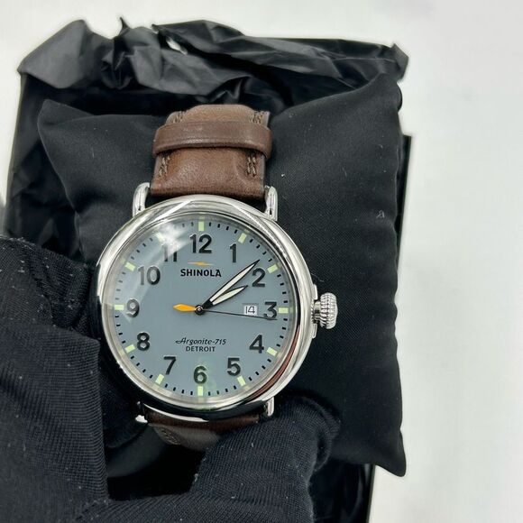 Men's Shinola runwell 47 mm slate blue dial watch NWT - Picture 4 of 8